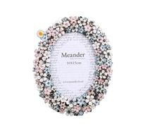 Picture Frames Metal Photo Frame Bird Floral Creative Enamel Photo Frame Display Art Home Decor Wedding Birthday Gifts(Inside 10.5x15.5cm)