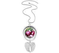 Picture Fresh Temperate Vageable Onion Pendant Angel Wings Rotating Necklace Jewelry