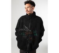 Picture - Hafdals Emb Zip Fleece Black - Jacket - black - M - 100% Polyester,Fleece M