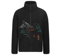 Picture - Hafdals Embroidered Zip Black - M - Fleece