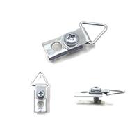 Picture Hang Solutions 3-Part Frame Hanger for #11 Profile Metal Picture Frames, 25 Pcs per Pack, Silver