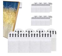 Picture Hanger Hooks - Adhesive Wall Strips, 12 Pairs Adhesive Frame Hangers with Nailless Damage and Secure Holding Function | Practical Home Accessories for Poster Artwork Photography Decoration