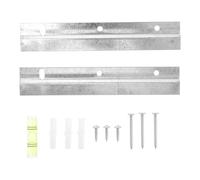 Picture Hanger Kit French Cleat for Photo Frames and Mirrors | Iron Interlocking Bracket Set, Silver Finish, Office and Billboard Decoration, Stable Wall Mounting