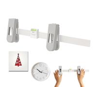 Picture Hanger with Level and Adjustable Ruler, Magnetic Nail Holder | Built In Bubble Level And Sliding Ruler Help Align Frames Accurately Before You Push The Nail Into Plasterboard.