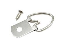 Picture Hangers 25pcs Golden Silver Black Triangle D-Ring Hanging Oil Painting Mirror Picture Frame Hanger Art Work Photo Wall Hook with Screws(F Silver 13x32mm)