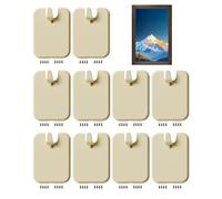Picture Hangers Drywall, Adhesive Wall Hooks, 10 Pieces Minimalist and Invisible Design, Frame Hanger Kit for Painting, Mirror, Canvas, Decor, Home, Apartment, Dorm, Room Hotel, White Beige