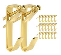 Picture Hangers Heavy Duty 100 lb, 20Pcs Picture Hanging Hooks with Nails,Plaster Painting Hangers Kit for Wooden Wall or Drywall, HOME MASTER HARDWARE