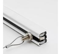 Picture Hanging Cord with Hard Wall Hooks 80cm Rail Track for Photo Frames & Flower Pots Art Hanging Solution - & Adjustable (White)