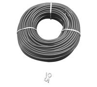 Picture Hanging Direct Silver Net Curtain Wire Voile Rope Rod Including 6 Hooks 6 Eyes 1Mtr-30Mtr Length