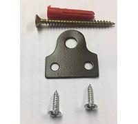 Picture Hanging Frame Mirror Plate Walnut Dark Brown Bracket Screw in Photo Mirror (Pack of 12)