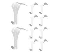 Picture Hanging Hook- Picture Rail Hooks White 10 Pack Heavy Duty Picture Molding Hangers - Works on Nylon and Steel Cable