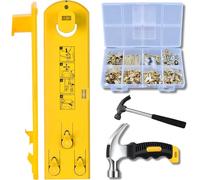 Picture Hanging Kit - 225 Pieces with Easy Level Ruler, 2 Types of Hammers, and Hanging Hardware for Walls & Frames