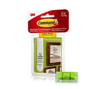 Picture Hanging Kit | Picture Hanging Strips Large & Leveler | 12-Pair | Perfect for Hanging Small & Large Frames, Photos, Pictures, Posters on Walls/ Drywalls | No Nail/ Hook Damage