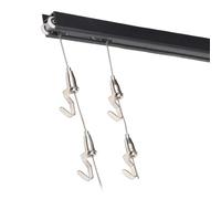 Picture Hanging kit Picture Rail Hook Wire Hanger Kit Wall Hanging Painting, 1 3 5 6 8 10 Ft Cable Picture Hanging Systems for Art Galleries/ Home/ Museum(1.5m/59/4.9' Cable,2m/6.6' Rail)