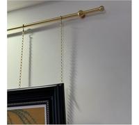 Picture Hanging Kit with Adjustable Rail and Brass Pole for Wall Display