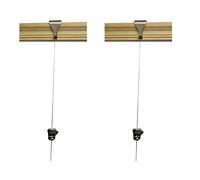 Picture Hanging Nickel Moulding Hooks with Perlon (Nylon Clear Cable) Wire & Zipper Hooks Traditional Victorian Wooden Dado Rail for Hanging Picture Frame Art Work Frame Cable Wire Rope kit Pack of 1.