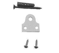 Picture Hanging Photo Frame Mirror Plate White Bracket Screw in (12 White Plates+ White Screw&Plugs)