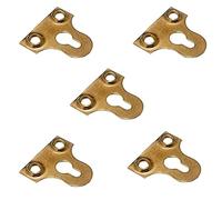 Picture Hanging Plates Mirror Glass Frame Hanging 50mm Slotted Fixing Plates Brass Plated Secure Flat Picture Frame Hanger Bracket 10pc