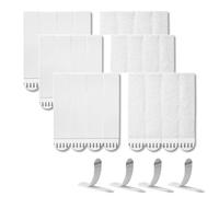 Picture Hanging Strips, 12-Pairs 16 * 70mm Picture Canvas Hanger No Nails, Damage Free Hanging Picture Hangers with Adhesive Strips, Photo Frame Stickers for Wall, Removable Tape for Frame Hanging