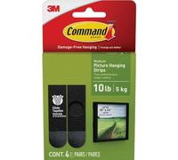 Picture Hanging Strips, 5/8" X 2 3/4", Black, 4/pack