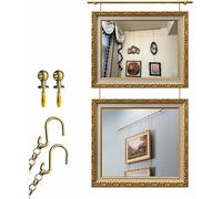 Picture Hanging System for Concrete Walls, Easy Installation Gallery Rail Kit for Indoor Art Display