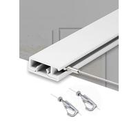 Picture Hanging System Kit with Wall Mount Hooks, 8.2' Photo Track for Home Decor, Art Exhibitions, and Museum-Grade Display - Includes Wire Shelf & Cover