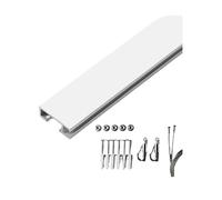 Picture Hanging Track Kit with Steel Wire Ropes and Rail Hooks - Elegant Display Solution for Homes, Galleries, and Museums