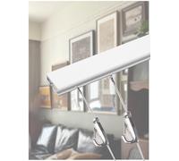 Picture Hanging Track Kit with Wire and Hooks for Gallery and Home Decoration Installations - Easy Art Rail Solution
