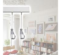 Picture Hanging Track & Photo Display Rail, Adjustable Hooks Gallery Kit for Art Exhibition and Home Decor