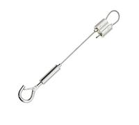 Picture Hanging Wire Curtains, Adjustable Picture Hanging Wire 2pc 0.5-3. M 2 mm Stainless Steel Double Head Hooks(D Model X2pcs,0.5M-2MM)