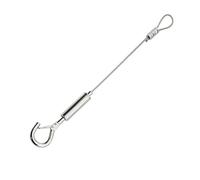 Picture Hanging Wire Curtains, Adjustable Picture Hanging Wire 2Pcs 2mm Stainless Steel Double Hook Lock 0.5-3.0m(B Model X2pcs,2M-2MM)