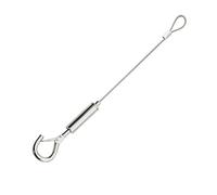 Picture Hanging Wire Curtains, Adjustable Picture Hanging Wire 2Pcs 2mm Stainless Steel Double Hook Lock 0.5-3.0m(A Model X2pcs,1M-2MM)