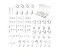 Picture Haning Kit, 67Pcs Non-Trace Picture Hooks Kit for Hard Walls Concrete Wall and Cement Wall , 4 Sizes Hanging Hook for Frames, Art