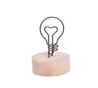 Picture Holder Stand, Real Wooden Base Memo Photo Clip, Creative Round Wooden Iron Photo Clip, Wedding Table Name Number Holders, Party Decoration Card Holders
