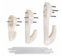 Picture Hooks (60 PCS) Picture Hanging Kit Assorted Picture Hanging Hooks Non-Trace Hard Wall Hanger Hook White Picture Hanger Set