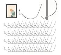Picture Hooks for Drywall & Hard Walls - 50-Piece Heavy-Duty Wall Hanger Set for Concrete, Brick & Wood | Non-Trace Art Frame Hooks for Clocks, Shelves & Paintings | Professional Picture Hanging Kit f