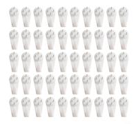 Picture Hooks for Hard Walls - Heavy Duty Wall Hangers for Photo Frames, Mirrors, Paintings - Easy Install White Plastic Hooks - 50 Pack(L)