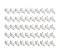 Picture Hooks for Hard Walls - Heavy Duty Wall Hangers for Photo Frames, Mirrors, Paintings - Easy Install White Plastic Hooks - 50 Pack(M)