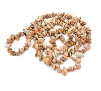 Picture Jasper Chips Crystals Mala Natural Gemstone As Gift, Fashion Jewellery. For Reiki Healing, Vastu, Feng Shui, Health, Prosperity.-B083M5J111