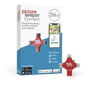 Picture Keeper Connect for iPhone, Android, USB-C, PC & Mac - 256GB USB Stick Backup for Photos, Videos, Contacts, Flash Drive Memory Backup, External Storage Thumb Drive - 256GB, Berry