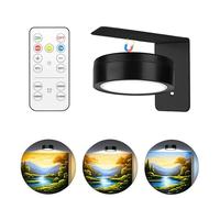 Picture Lights for Wall 1 Pack, LED Battery Wall Light with Remote Control, 3 Colour Dimmable Magnetic Picture Light Scones, Wireless Art Lighting for Paintings with Timer and Adjustable Brightness