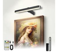Picture Lights for Wall Battery Operated 4800mAh, 10inch Rechargeable Display Light with Remote/Rotatable, Dimmable/3CCT LED Art Cordless Lamp for Painting/Gallery Artwork/Portraits/Phote/Frame/Poster