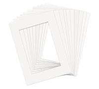 Picture Mounts, 10pcs A4 Photo Mounts, White Picture Frame Display for 6x8 Inch Images for Paintings Photo Artwork