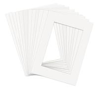 Picture Mounts, 12pcs White Photo Mounts for Frames A4 Mount Board Card Picture Frame Mats for Image Display Artworks Paintings