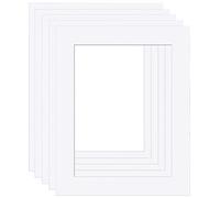 Picture Mounts, Frame Size 6 x 4 to fit 3.5 x 2.5 Image, Choice of Colour & Quantity [Bright White, Pack of 5]