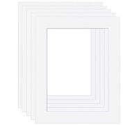 Picture Mounts, Frame Size 6 x 4 to fit 3.5 x 2.5 Image, Choice of Colour & Quantity [Soft White/Off-White, Pack of 10]