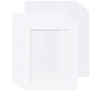 Picture Mounts with Backs, Frame Size 6 x 4 to fit 3.5 x 2.5 Image, Choice of Colour & Quantity [Bright White, Pack of 5]