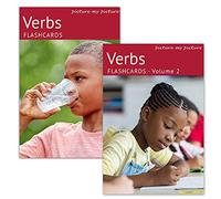 Picture My Picture Verbs Flash Card Bundle - Speech Therapy Tool for Vocabulary, Communication & Thinking, Scratch-Resistant with Activity Guide, Suitable for Education, ESL & ABA - Set of 80
