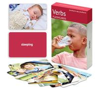 Picture My Picture Verbs Volume 1 Flash Card Set - Speech Therapy Tool for Vocabulary, Communication & Thinking, Scratch-Resistant with Activity Guide, Suitable for Education, ESL & ABA - Set of 40