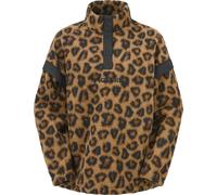 Picture Organic Clothing - Half-button printed fleece - Velora Printed 1/4 Fleece Wild Spot Print for Women - Size M - Brown Brown M
